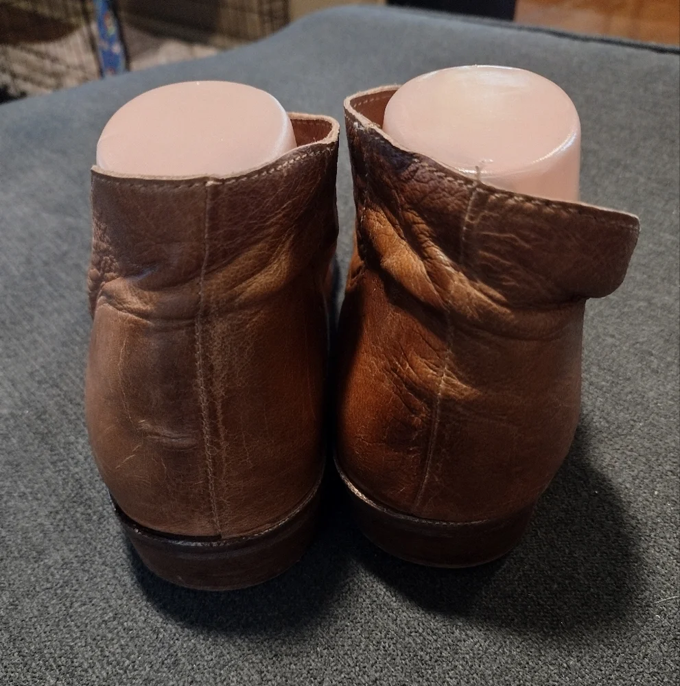 FREE PEOPLE D'orsay Distressed Leather Sandals Shoes - Picture 6 of 11